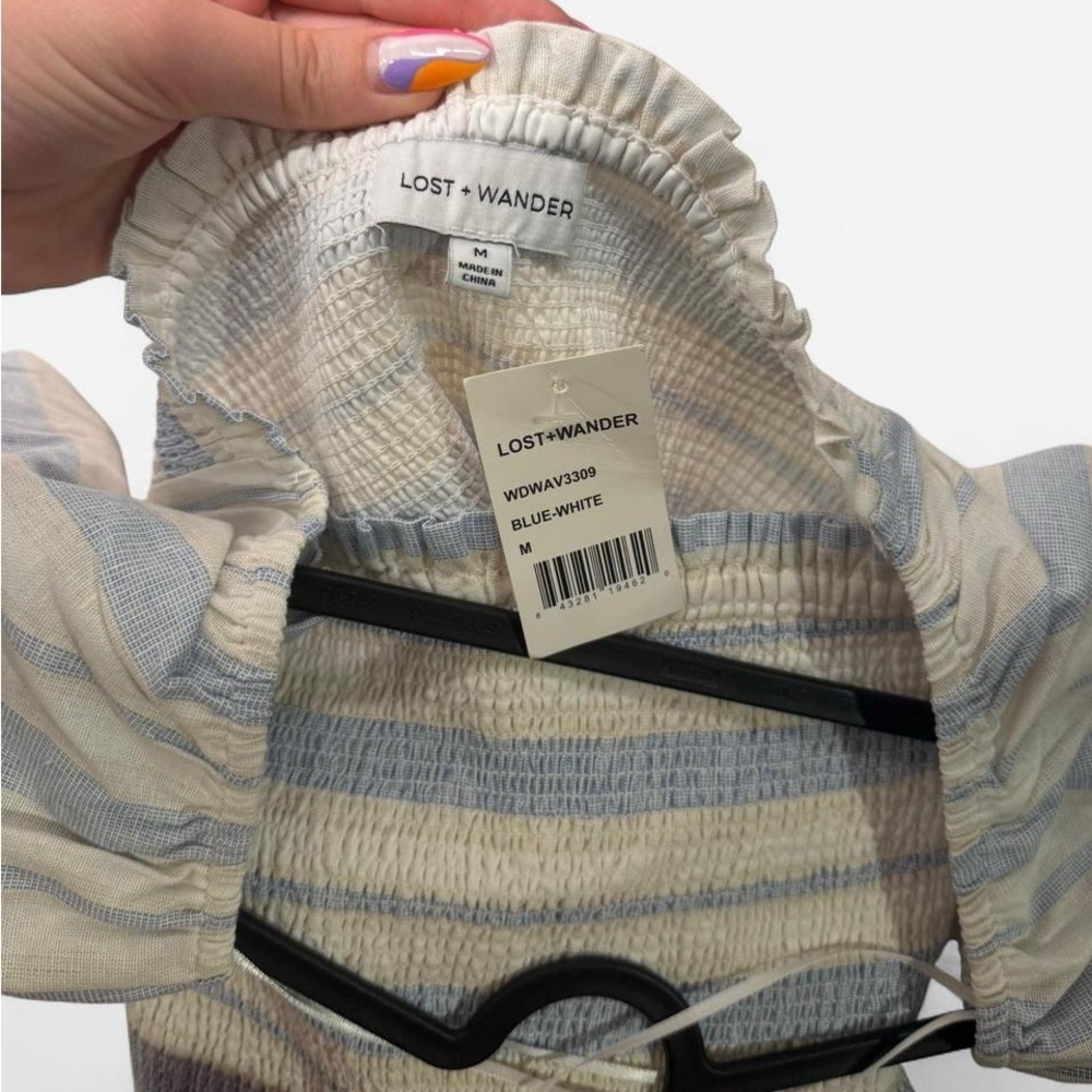 Lost + Wander Beachside Pier Cotton/Linen Blend Mini Dress Size M NWT - Picture 9 of 9